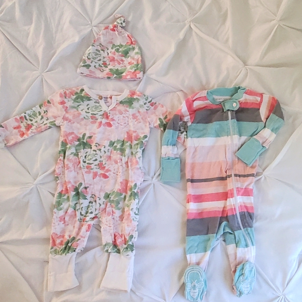 Baby Girl Organic Burts Bees Size 0-3